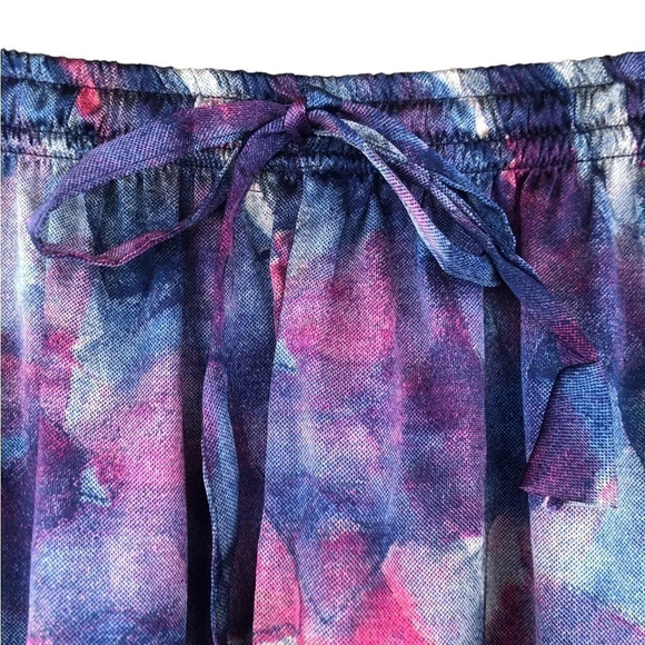 New Tyger Lotus blue and pink silk palazzo Wide leg pants Loungewear Ethereal - Picture 8 of 11
